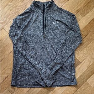 Nike Heathered Gray Quarter-Zip Top